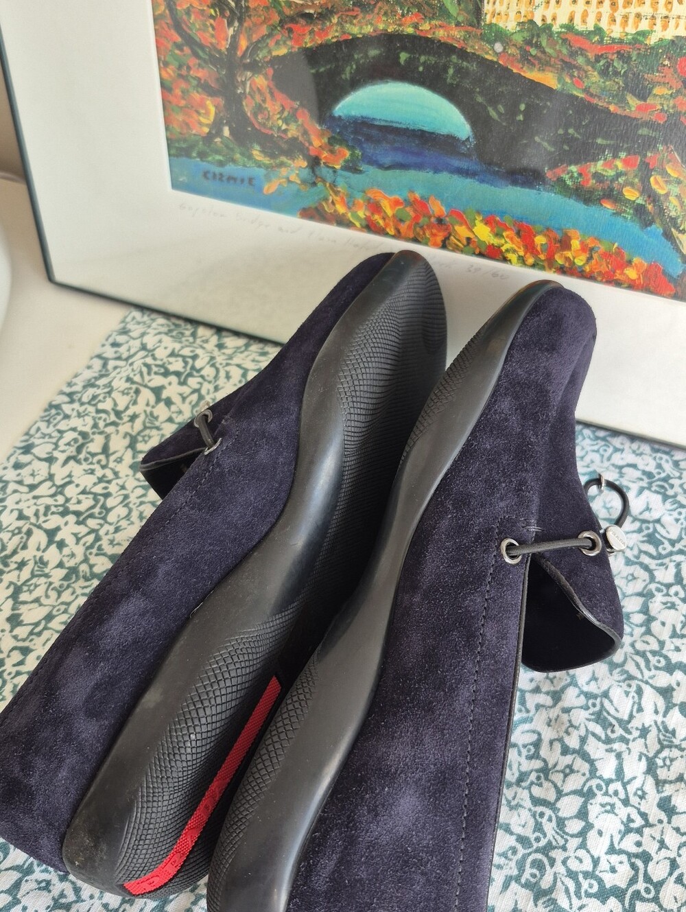 【READ! 】NEW ★AUTHENTIC PRADA suede Shoes - Picture 8 of 15